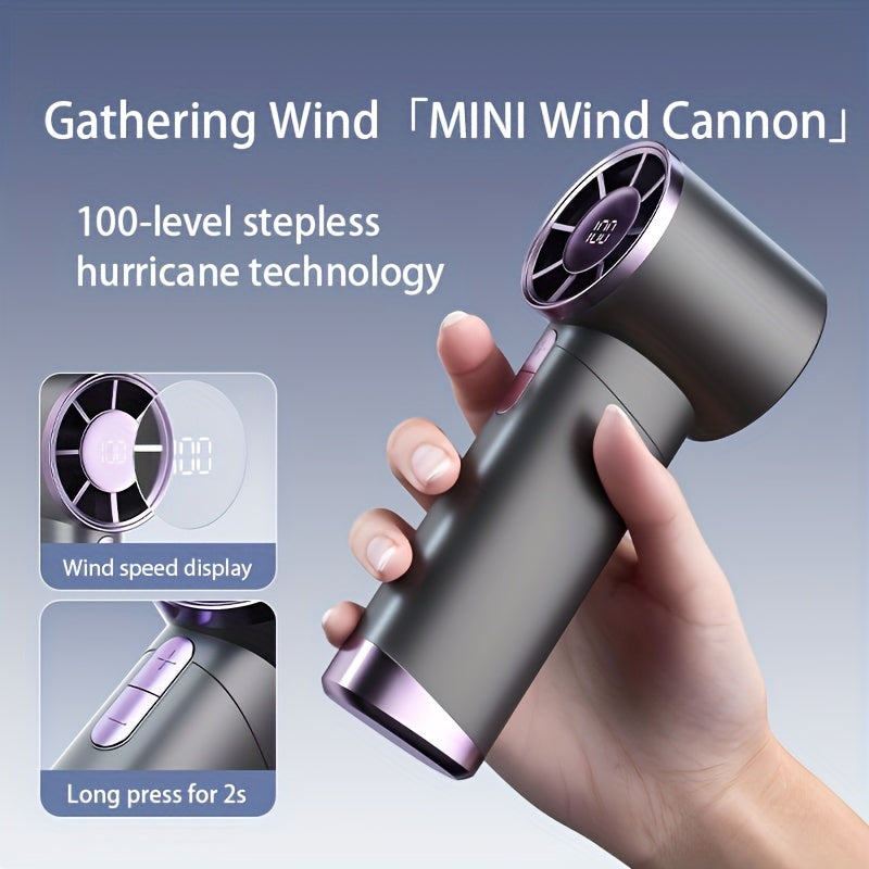 Fashionable Portable Handheld Fan, 1-100 Adjustable Speed - USB Charging, 3000mAh Lithium Battery, Digital Display - Ideal Choice For Travel, Camping, And Outdoor Activities - Perfect Gift For Men And Women, Portable Fan USB