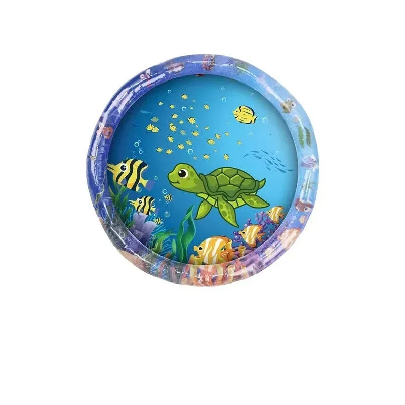 100/60cm Summer Children's Letter Sprinkler Game Mat Outdoor Lawn Beach Inflatable Water Spray Game Mat Outdoor Cushion