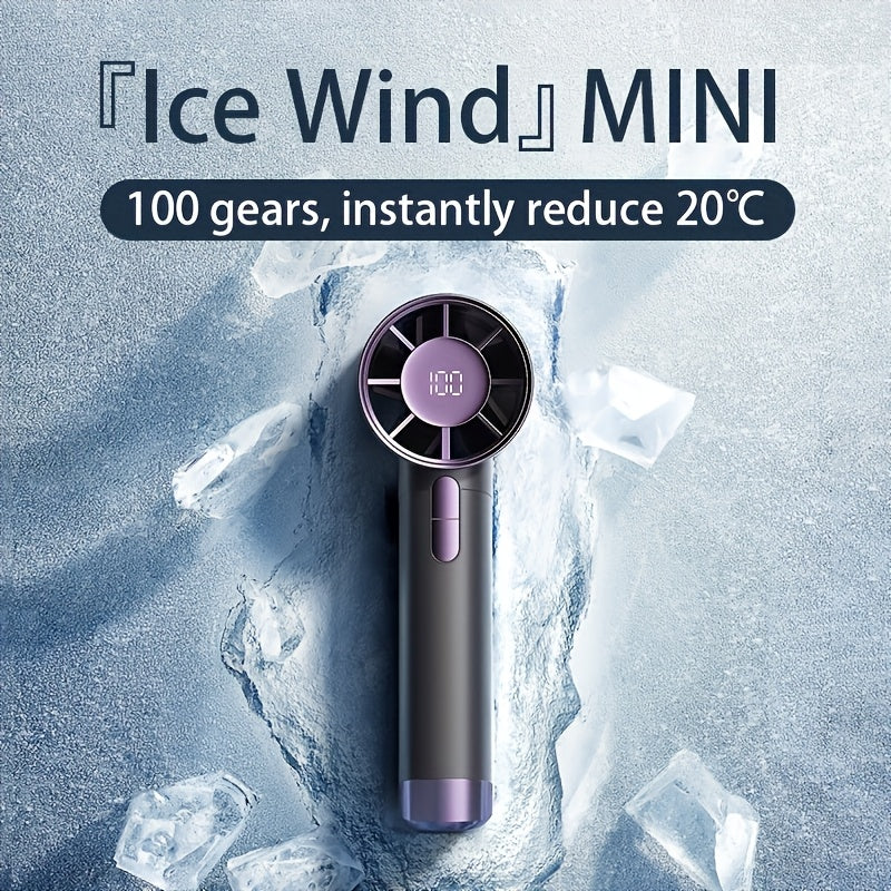 Fashionable Portable Handheld Fan, 1-100 Adjustable Speed - USB Charging, 3000mAh Lithium Battery, Digital Display - Ideal Choice For Travel, Camping, And Outdoor Activities - Perfect Gift For Men And Women, Portable Fan USB