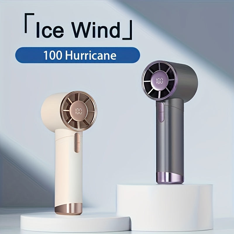 Fashionable Portable Handheld Fan, 1-100 Adjustable Speed - USB Charging, 3000mAh Lithium Battery, Digital Display - Ideal Choice For Travel, Camping, And Outdoor Activities - Perfect Gift For Men And Women, Portable Fan USB