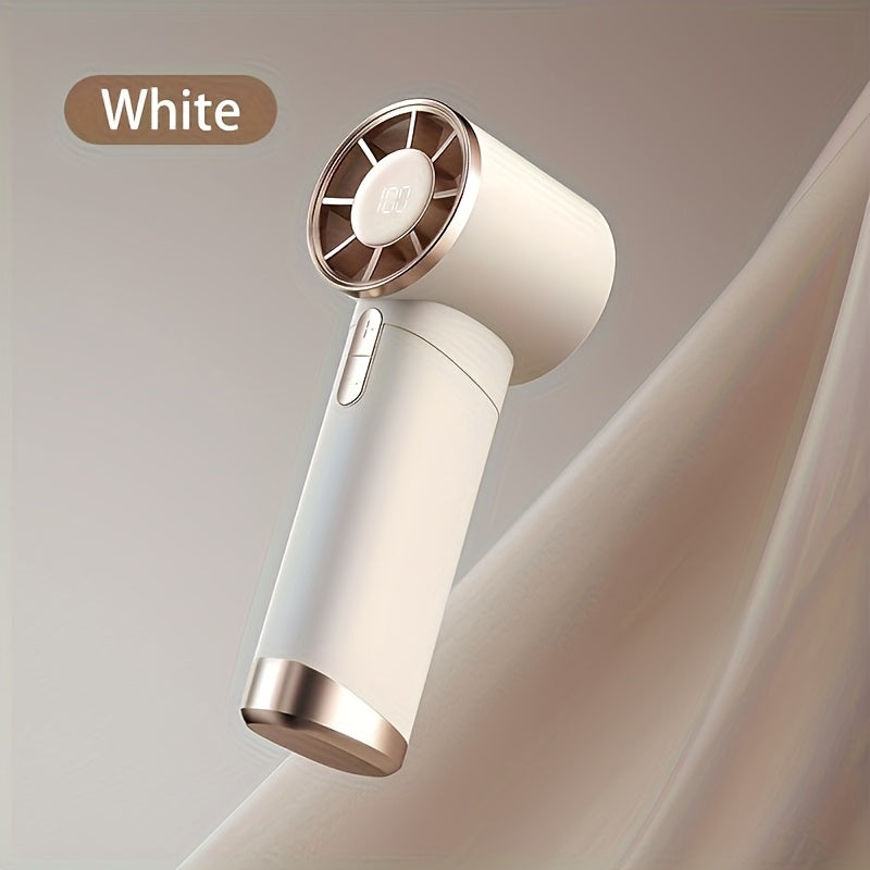 Fashionable Portable Handheld Fan, 1-100 Adjustable Speed - USB Charging, 3000mAh Lithium Battery, Digital Display - Ideal Choice For Travel, Camping, And Outdoor Activities - Perfect Gift For Men And Women, Portable Fan USB